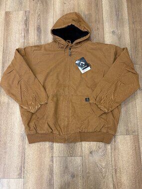 NWT 🌟 DRI-DUCK 🌟 HOODED ZIP UP WORK WEAR INSULATED JACKET BROWN SZ 2XL XXL